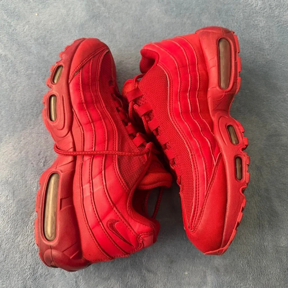 Nike Air Max 95 Varsity Triple Red Shoes, CQ9969-600 Men's 8.5 *NO insoles